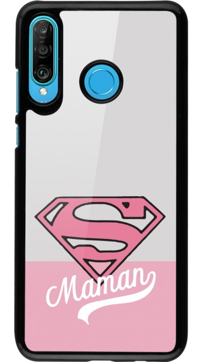 Coque Huawei P30 Lite - Mom 2024 Super hero maman