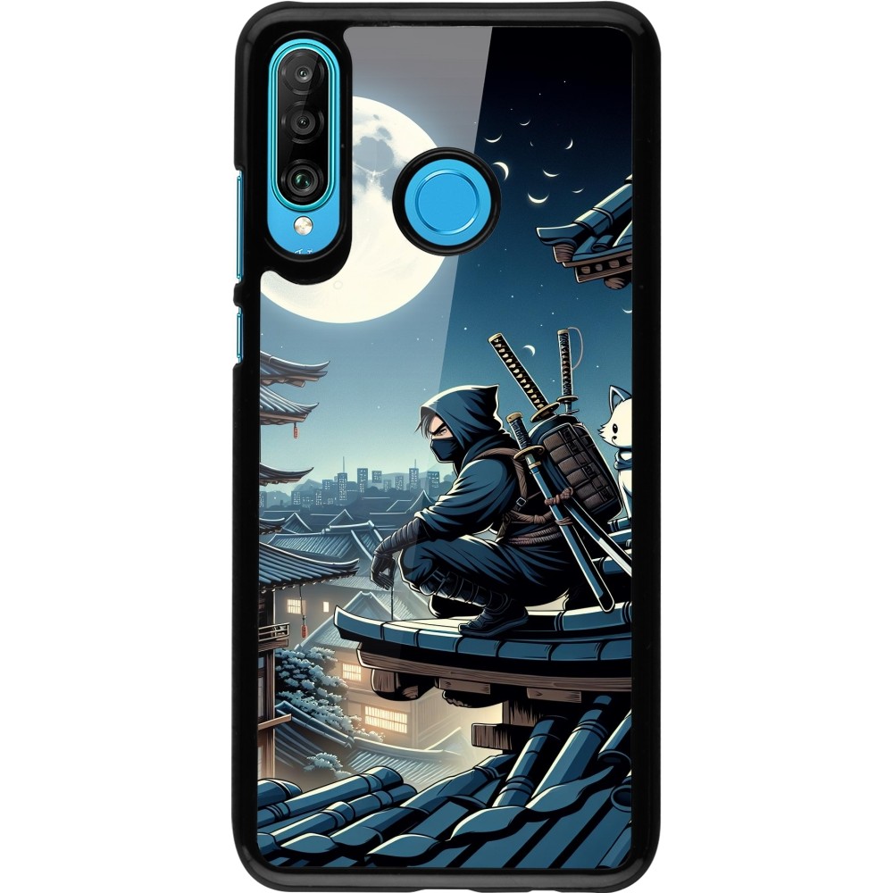 Coque Huawei P30 Lite - Ninja sous la lune