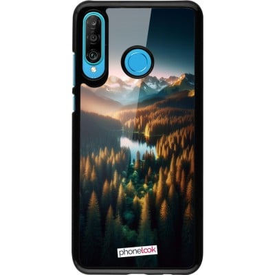 Coque Huawei P30 Lite - Sunset Forest Lake