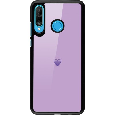 Coque Huawei P30 Lite - Valentine 2023 purpule single heart