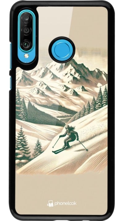 Coque Huawei P30 Lite - Vintage Ski Mountain