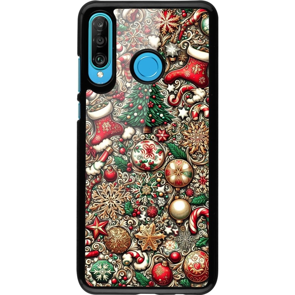 Coque Huawei P30 Lite - Noël 2023 micro pattern