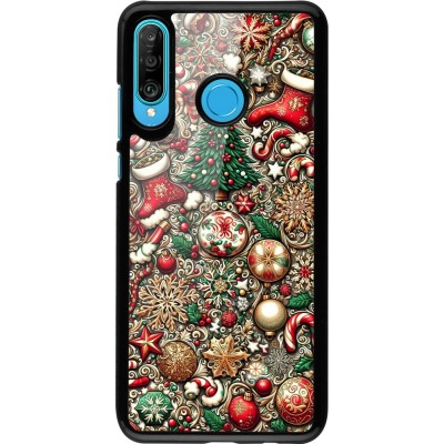 Coque Huawei P30 Lite - Noël 2023 micro pattern