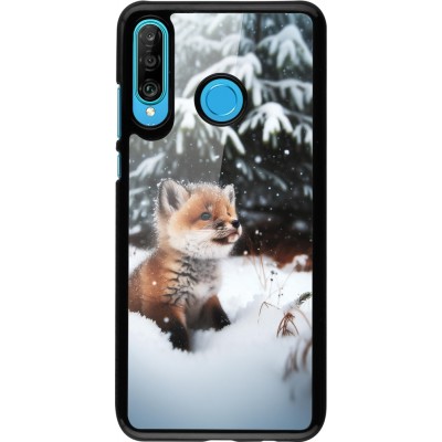 Coque Huawei P30 Lite - Noël 2023 Renardeau sapin