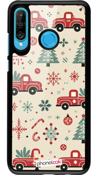 Huawei P30 Lite Case Hülle - Weihnachten 2024 Lkw Tanne