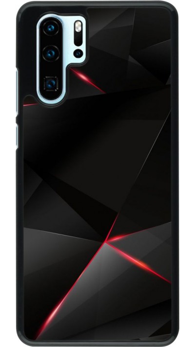 Coque Huawei P30 Pro - Black Red Lines