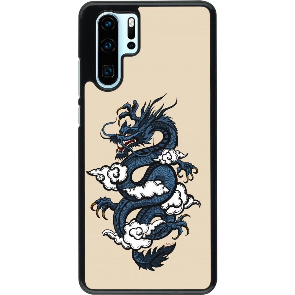 Coque Huawei P30 Pro - Blue Dragon Tattoo