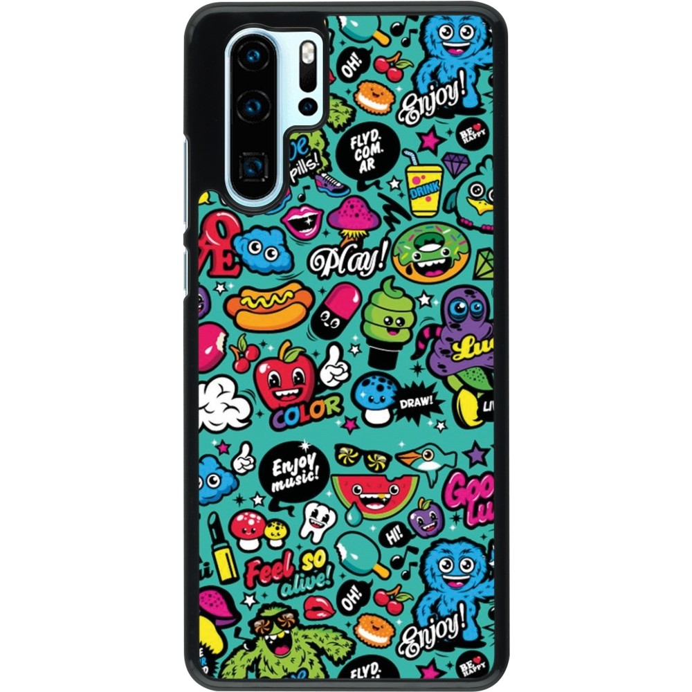 Huawei P30 Pro Case Hülle - Cartoons old school