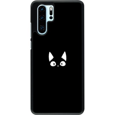 Coque Huawei P30 Pro - Funny cat on black