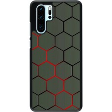 Coque Huawei P30 Pro - Geometric Line red