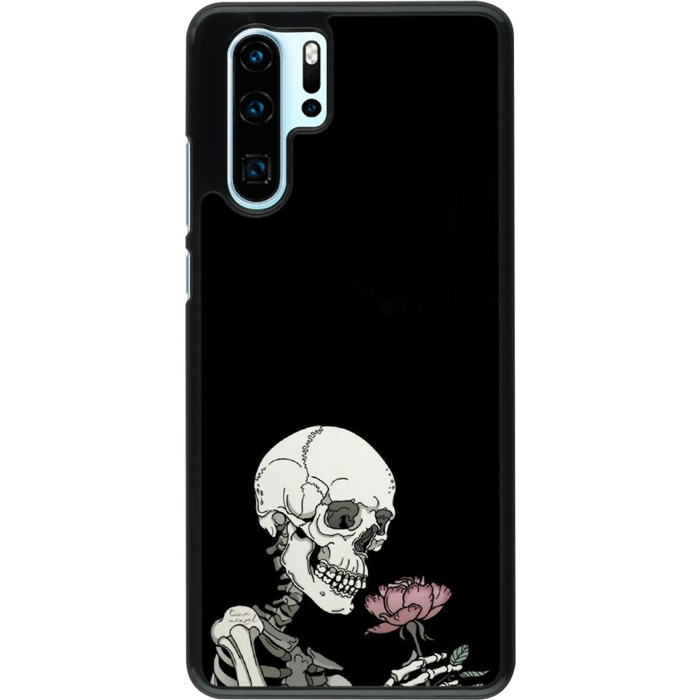 Huawei P30 Pro Case Hülle - Halloween 2023 rose and skeleton