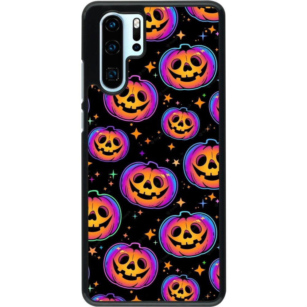 Coque Huawei P30 Pro - Halloween 2024 rainbow pumpkins