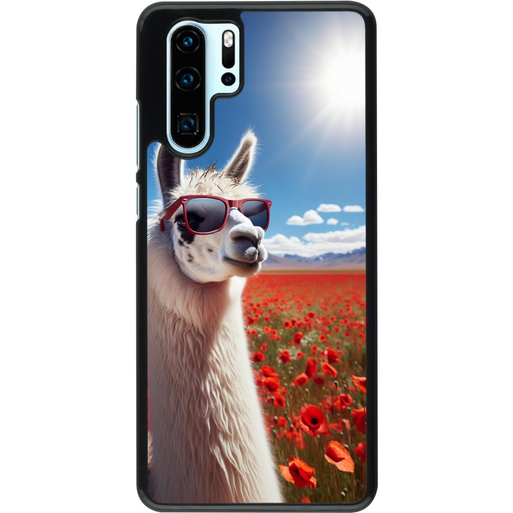 Coque Huawei P30 Pro - Lama Chic en Coquelicot