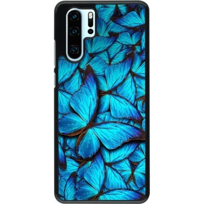 Coque Huawei P30 Pro - Papillon - Bleu