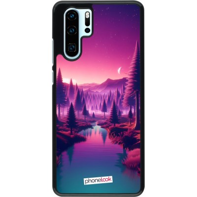 Coque Huawei P30 Pro - Paysage Violet-Rose