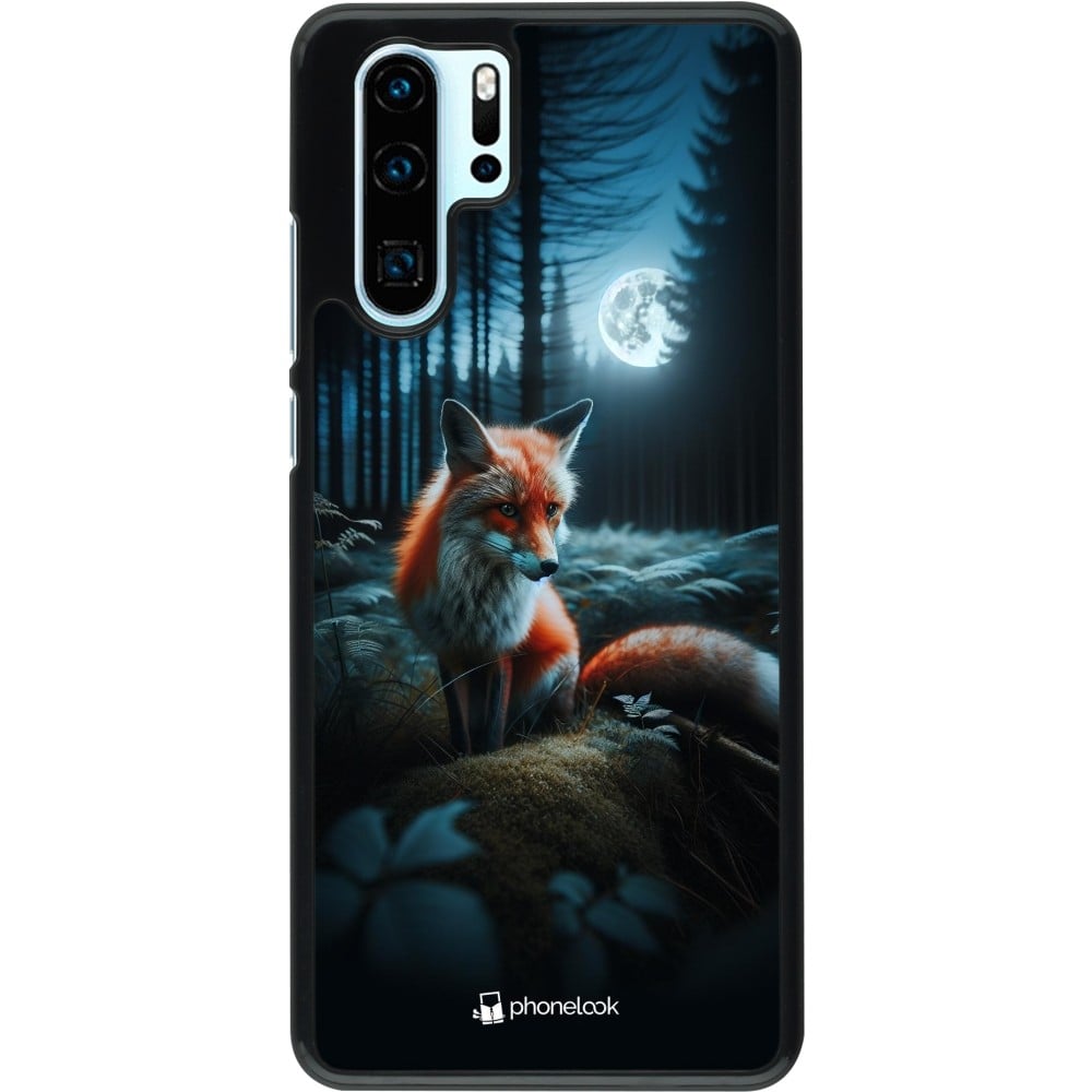 Coque Huawei P30 Pro - Renard lune forêt