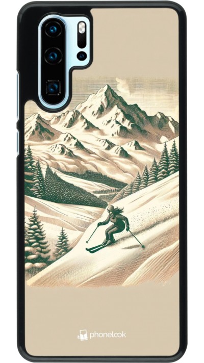 Coque Huawei P30 Pro - Vintage Ski Mountain