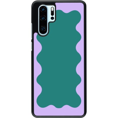 Coque Huawei P30 Pro - Wavy Rectangle Green Purple