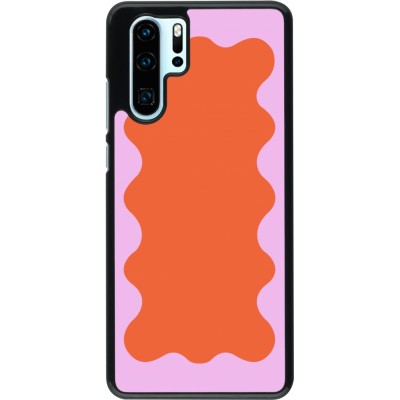 Coque Huawei P30 Pro - Wavy Rectangle Orange Pink