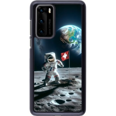 Coque Huawei P40 - Astro Suisse sur lune