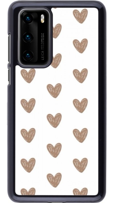 Coque Huawei P40 - Autumn 2024 brown hearts