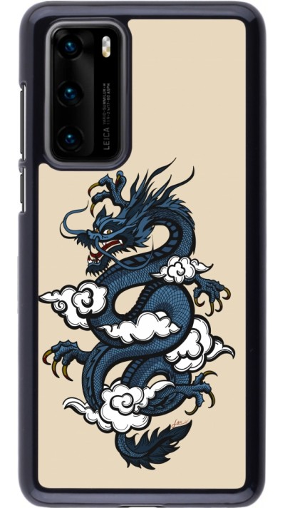 Coque Huawei P40 - Blue Dragon Tattoo