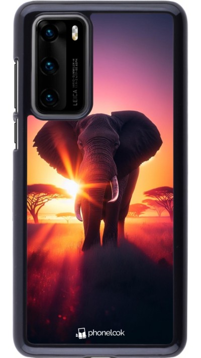 Coque Huawei P40 - Elephant Sunrise Beauty