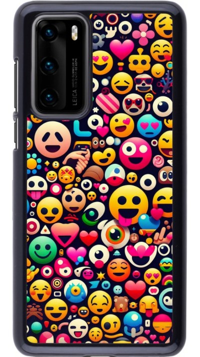 Coque Huawei P40 - Emoji Mix Color