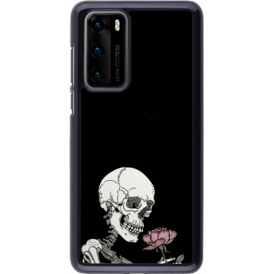 Coque Huawei P40 - Halloween 2023 rose and skeleton