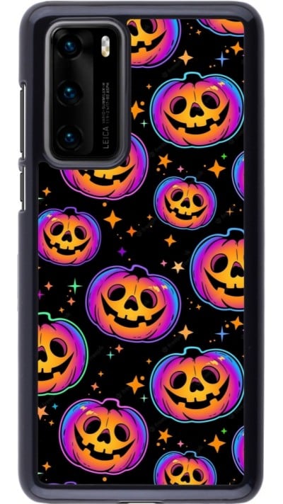 Coque Huawei P40 - Halloween 2024 rainbow pumpkins