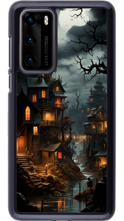 Coque Huawei P40 - Halloween 2024 scary town