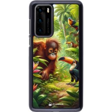 Coque Huawei P40 - Jungle Tropicale Tayrona