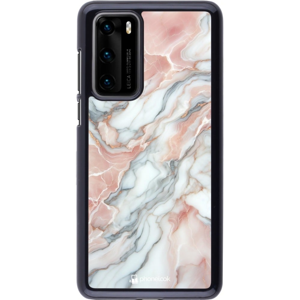 Coque Huawei P40 - Marbre Rose Lumineux