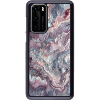 Coque Huawei P40 - Marbre violette argentée