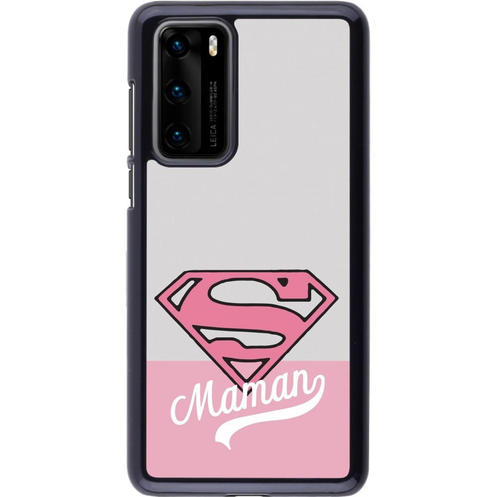 Huawei P40 Case Hülle - Mom 2024 Super hero maman