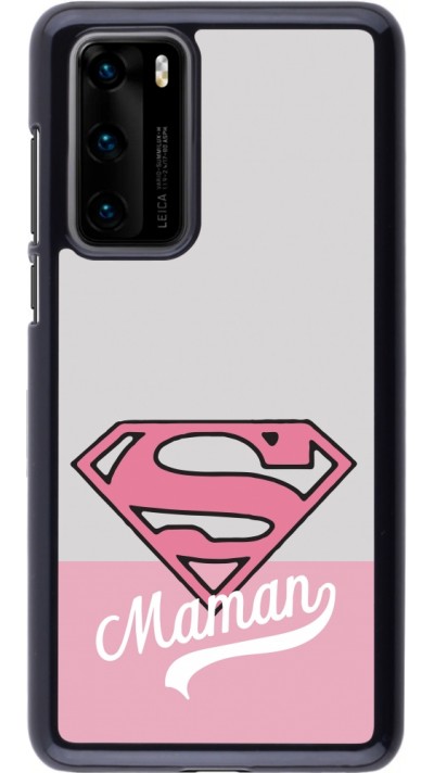 Coque Huawei P40 - Mom 2024 Super hero maman