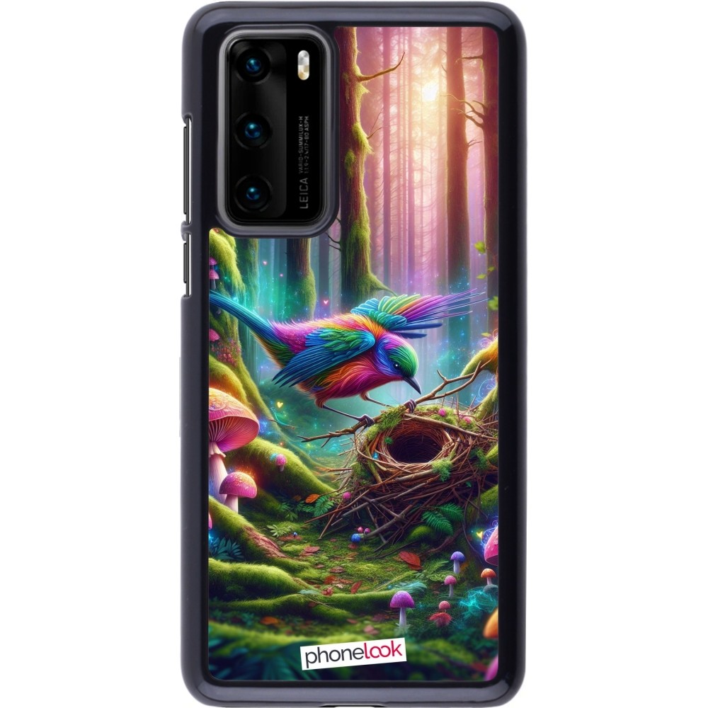 Coque Huawei P40 - Oiseau Nid Forêt