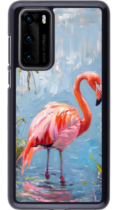 Coque Huawei P40 - Paint Flamingo