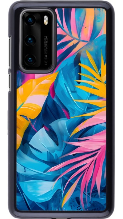 Coque Huawei P40 - Palms Blue