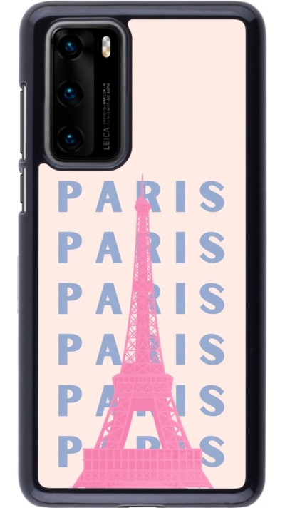 Coque Huawei P40 - Paris Pink Print