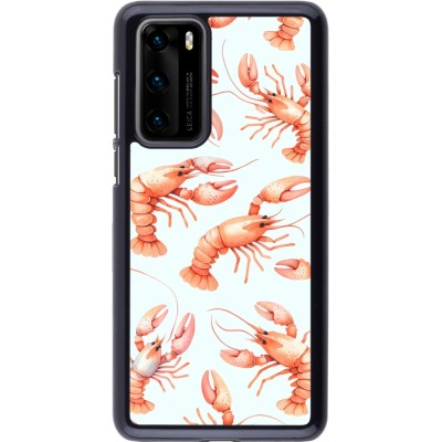 Coque Huawei P40 - Pattern de homards pastels