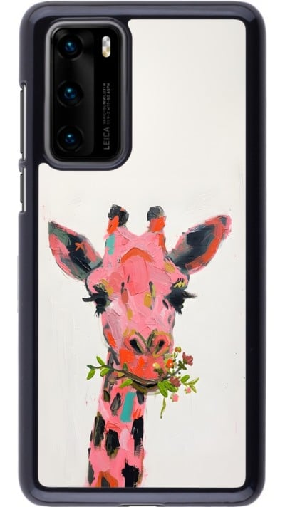 Coque Huawei P40 - Pink Girafe Paint