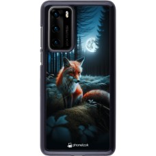 Coque Huawei P40 - Renard lune forêt