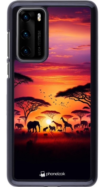 Coque Huawei P40 - Safari sunset wildlife