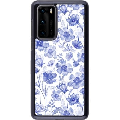 Coque Huawei P40 - Spring 23 watercolor blue flowers