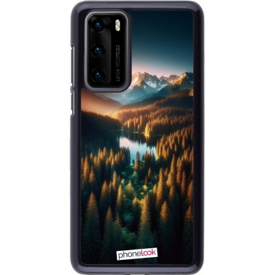 Coque Huawei P40 - Sunset Forest Lake