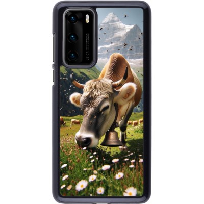 Coque Huawei P40 - Vache montagne Valais