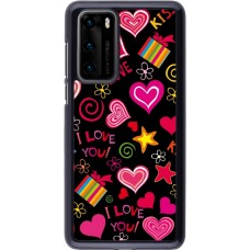 Coque Huawei P40 - Valentine 2023 love symbols