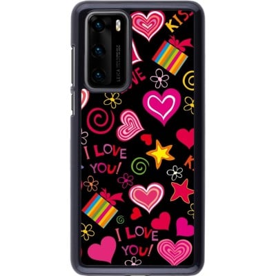 Coque Huawei P40 - Valentine 2023 love symbols