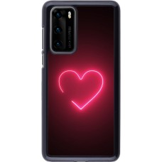 Coque Huawei P40 - Valentine 2023 single neon heart